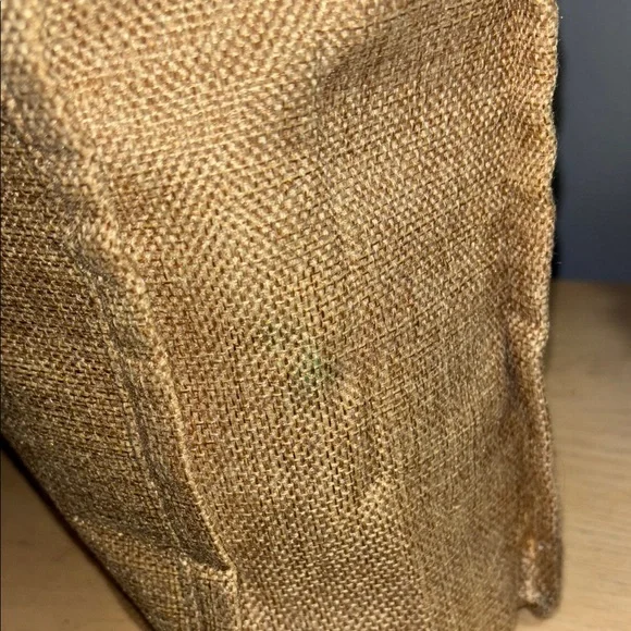 Chic Brown Beach Tote with Palm Print - Picture 7 of 11